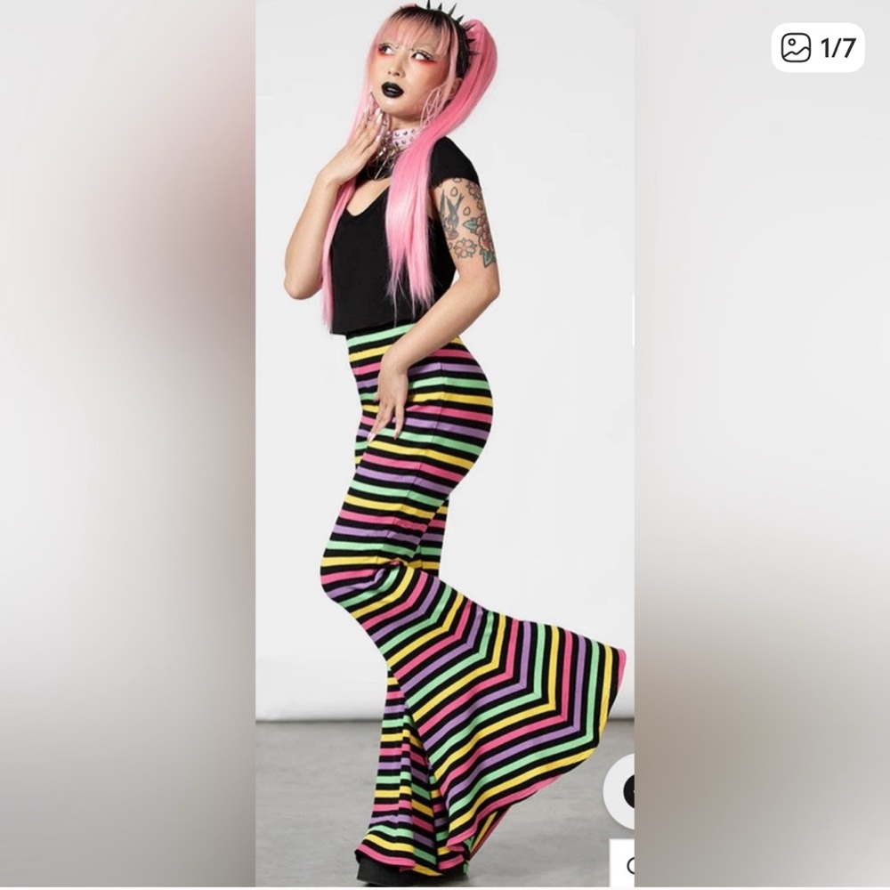 Striped Flare Pants